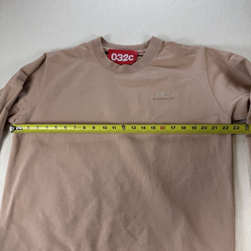 032C‎ WORKSHOP Men Swarovksi Crystal Embroidered Crew Neck Pullover Sweatshirt S - Picture 6 of 14